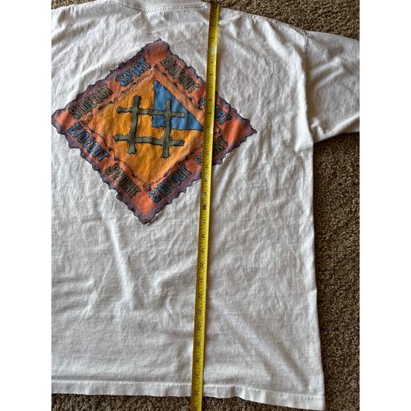 Vintage Sideout Sport USA Made Single Stitched White XL T-shirt - Picture 8 of 8